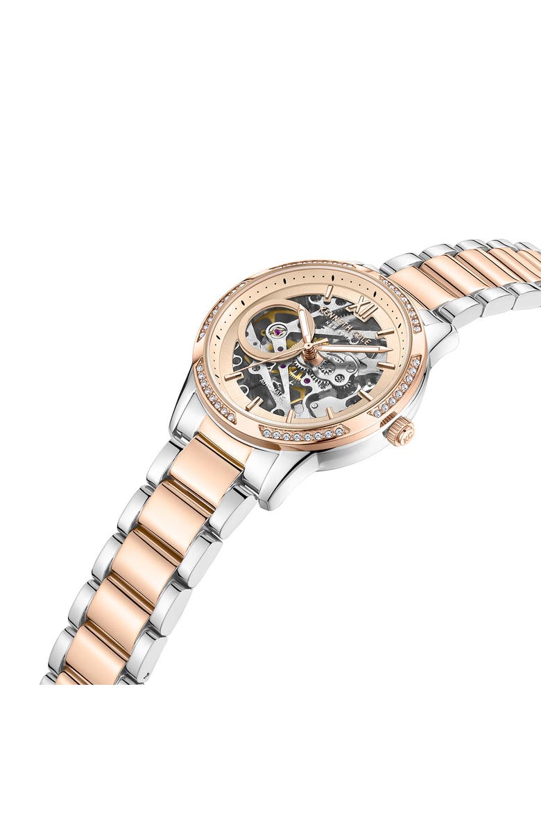 Kenneth Cole Automatic Two-Tone Bracelet Watch, 18mm, Alternate, color,