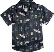 Disney Nightmare Before Christmas Jack Skellington Short Sleeve Button-down Shirt (toddler, Little Kid & Big Kid)