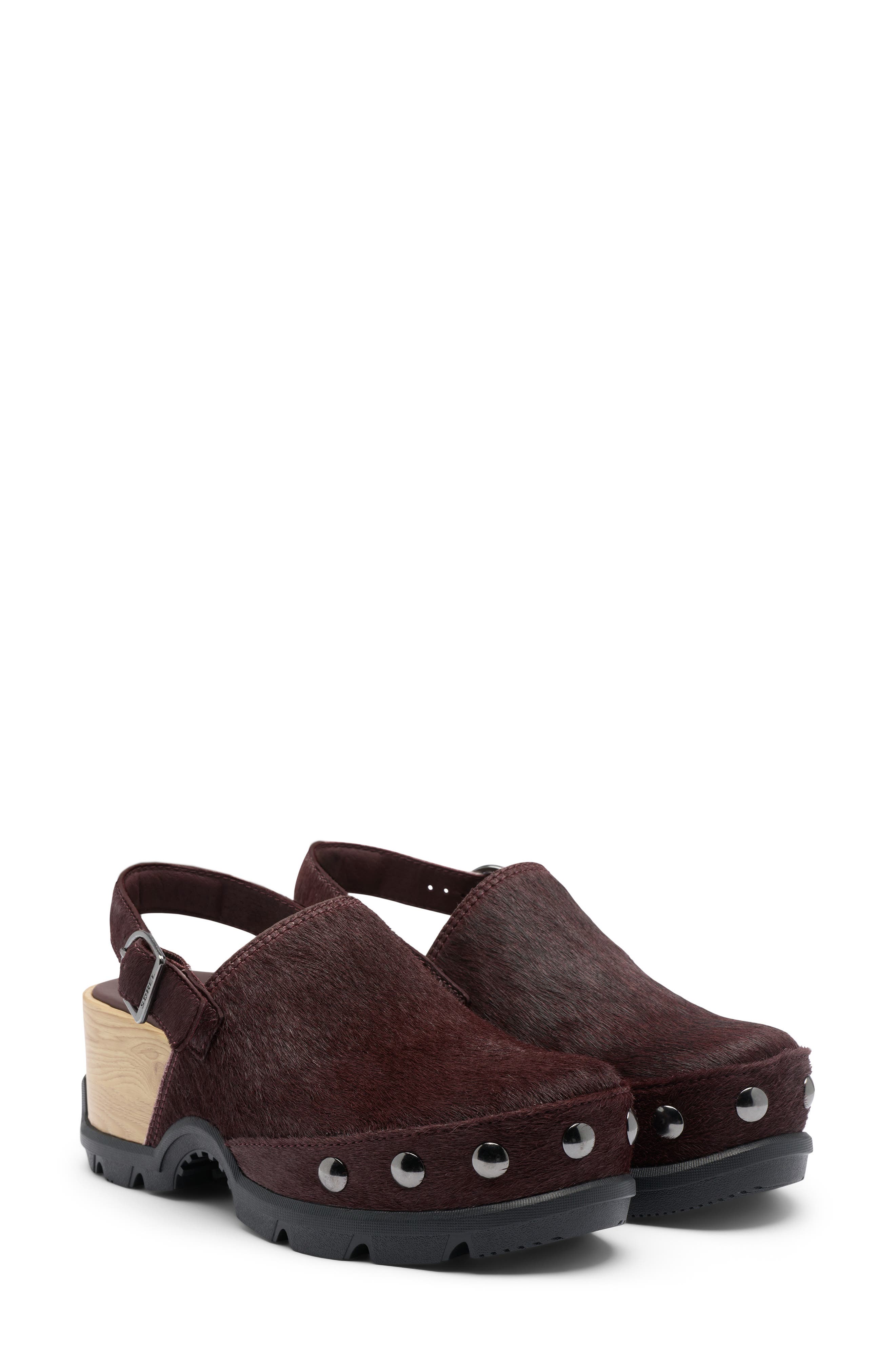 Roam N Clog Mod Platform Clog, Alternate, color, RED LODGE/ BLACK