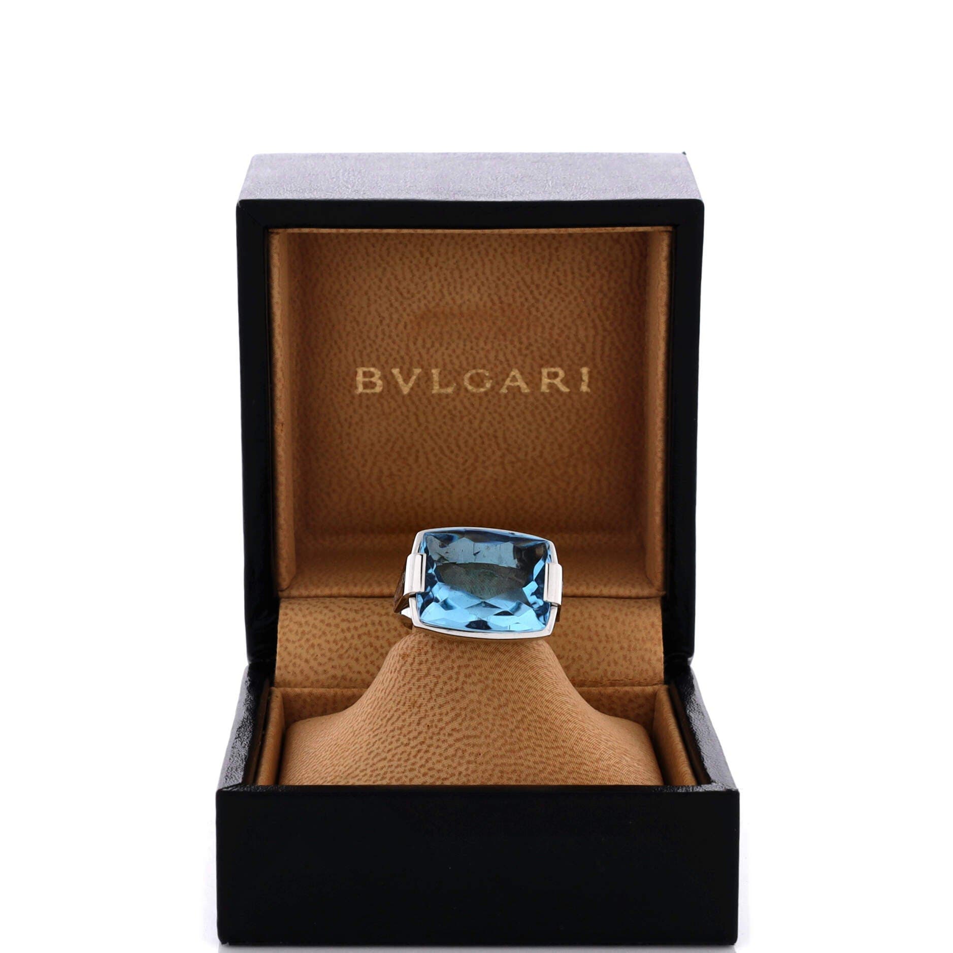 Metropolis Ring 18K White Gold and Blue Topaz, Alternate, color, Metallic Gold