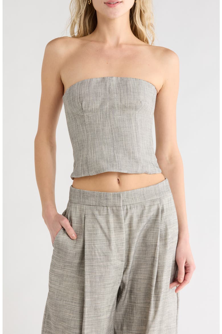 Jillian Bustier Top, Main, color, LIGHT HEATHER GREY