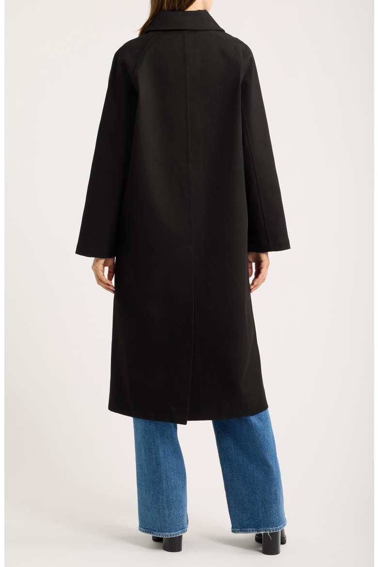 Long Bonded Raincoat, Alternate, color, BLACK