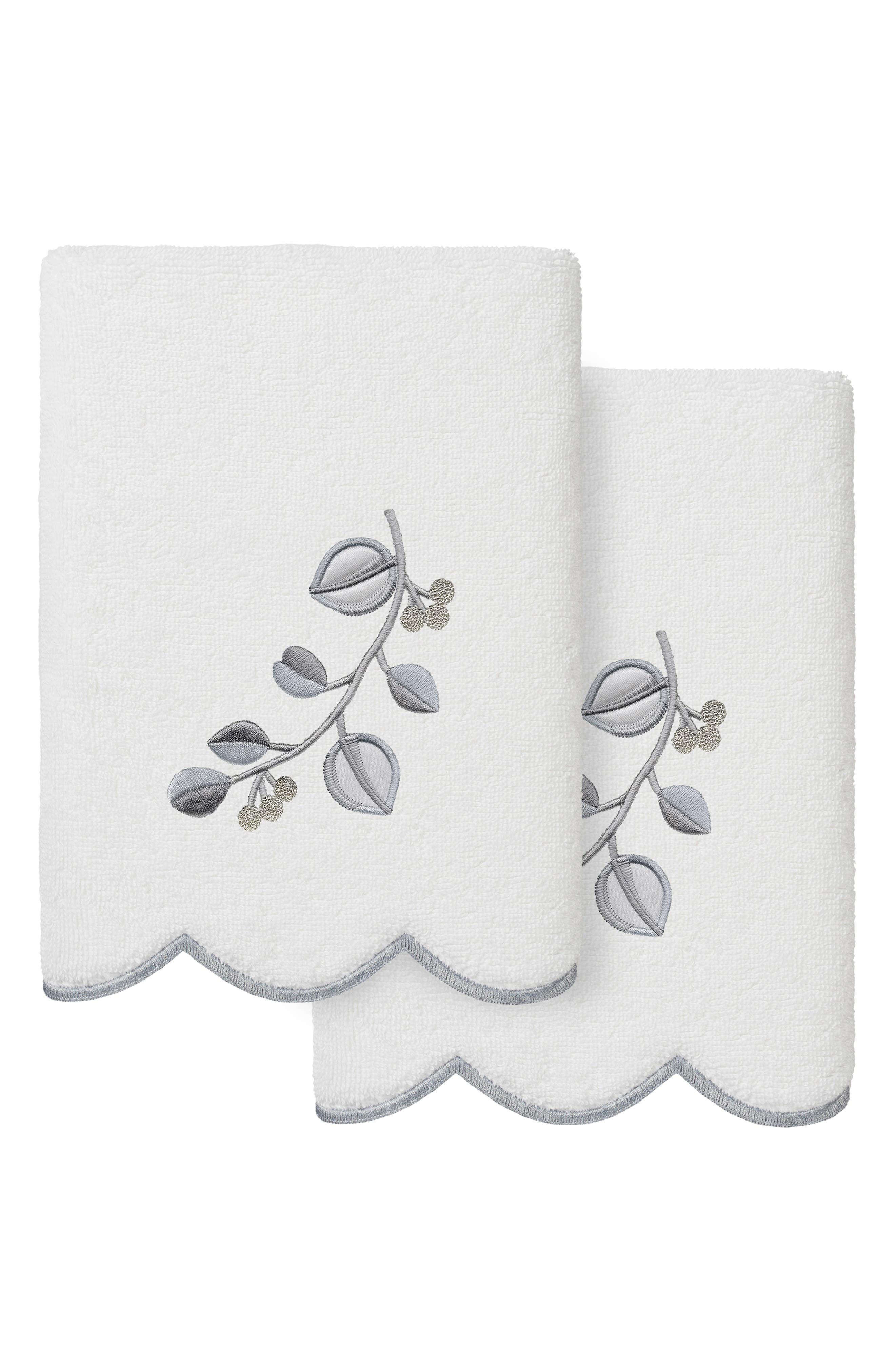 2-Piece Wild Branch Turkish Cotton Hand Towel Set