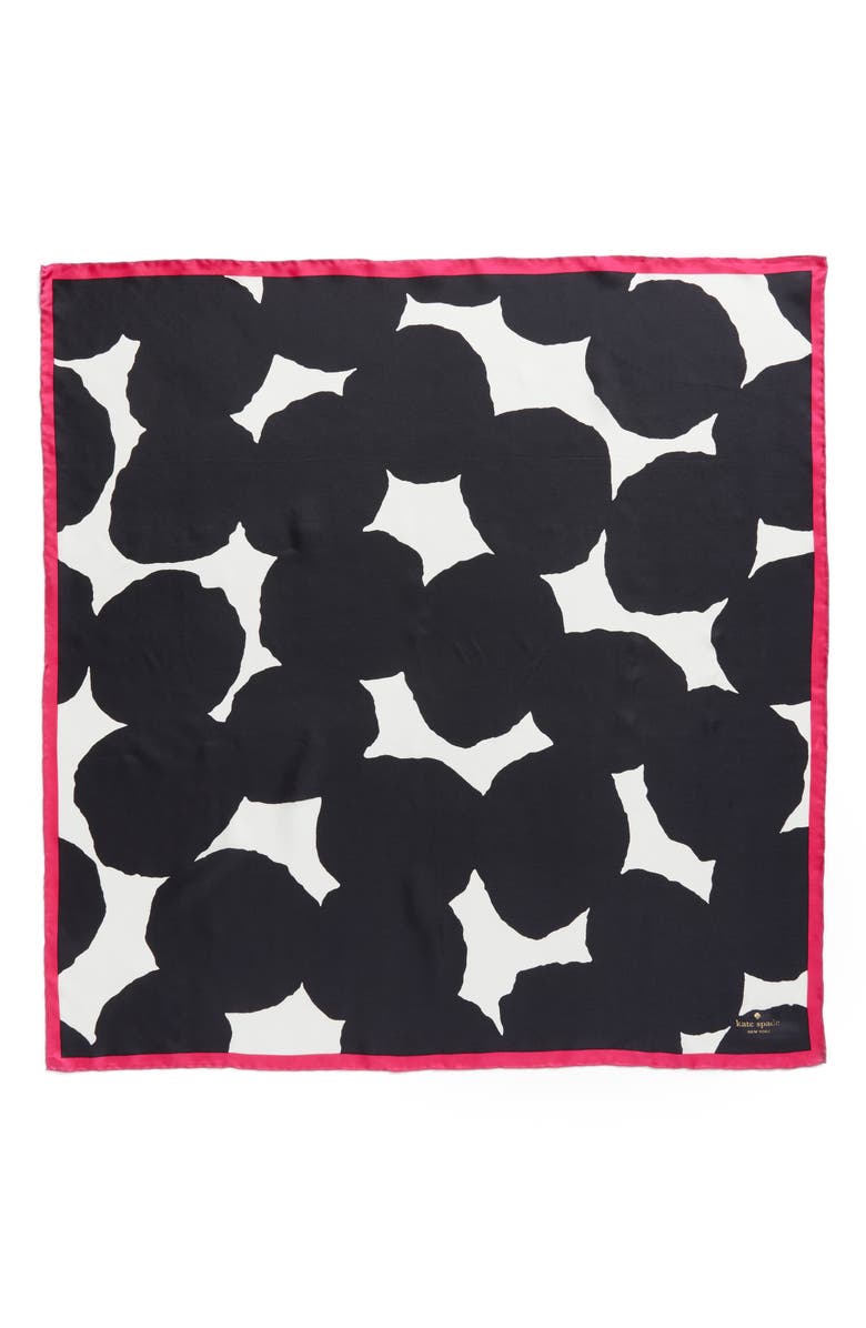 Kate Spade New York large dot square silk scarf, Alternate, color,