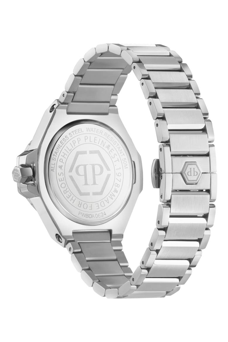 Plein Lady Royal Bracelet Watch, 39mm, Alternate, color, STAINLESS STEEL