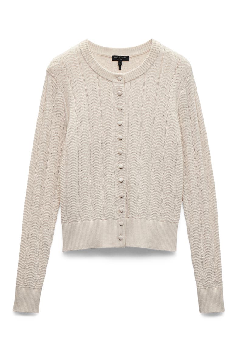 Francesca Wool Blend Cardigan, Alternate, color, OATMEAL