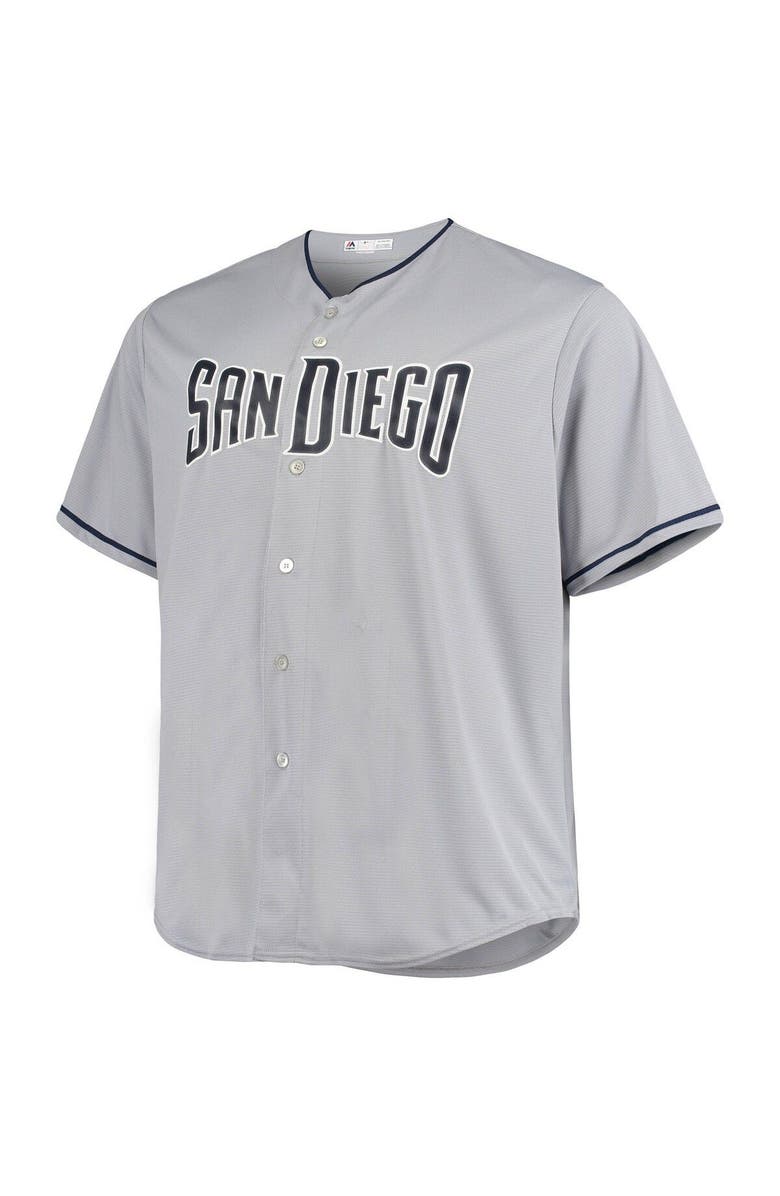 MAJESTIC Men's Majestic Gray San Diego Padres Road Official Cool Base Jersey, Alternate, color,