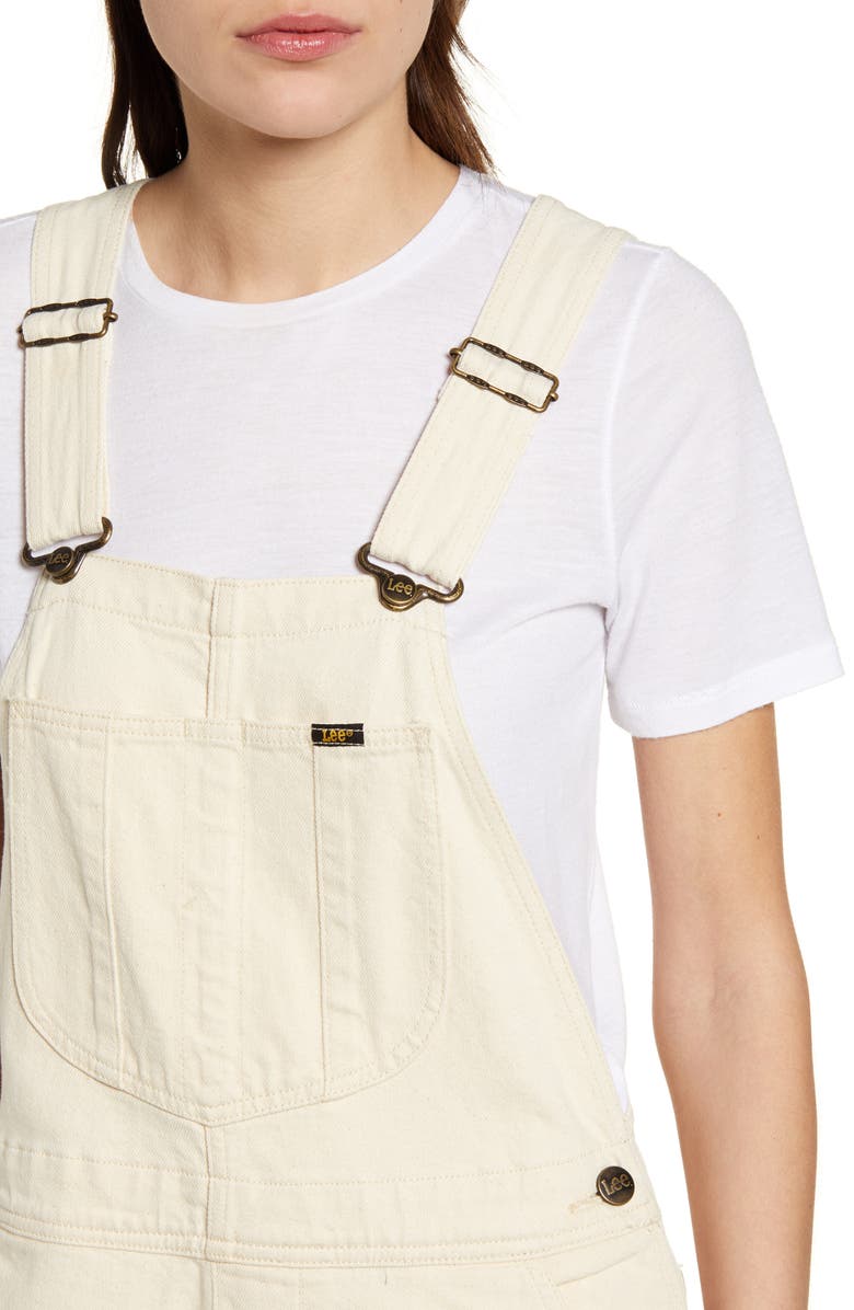Lee Relaxed Fit Denim Short Overalls, Alternate, color, 