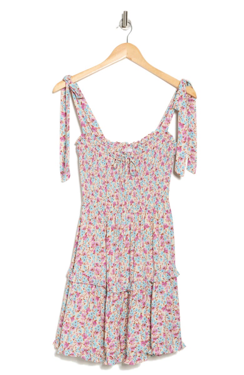 Lush Smocke Tiered Minidress, Alternate, color,