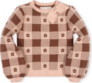 Hope & Henry Kids' Organic Bow Detail Intarsia Sweater