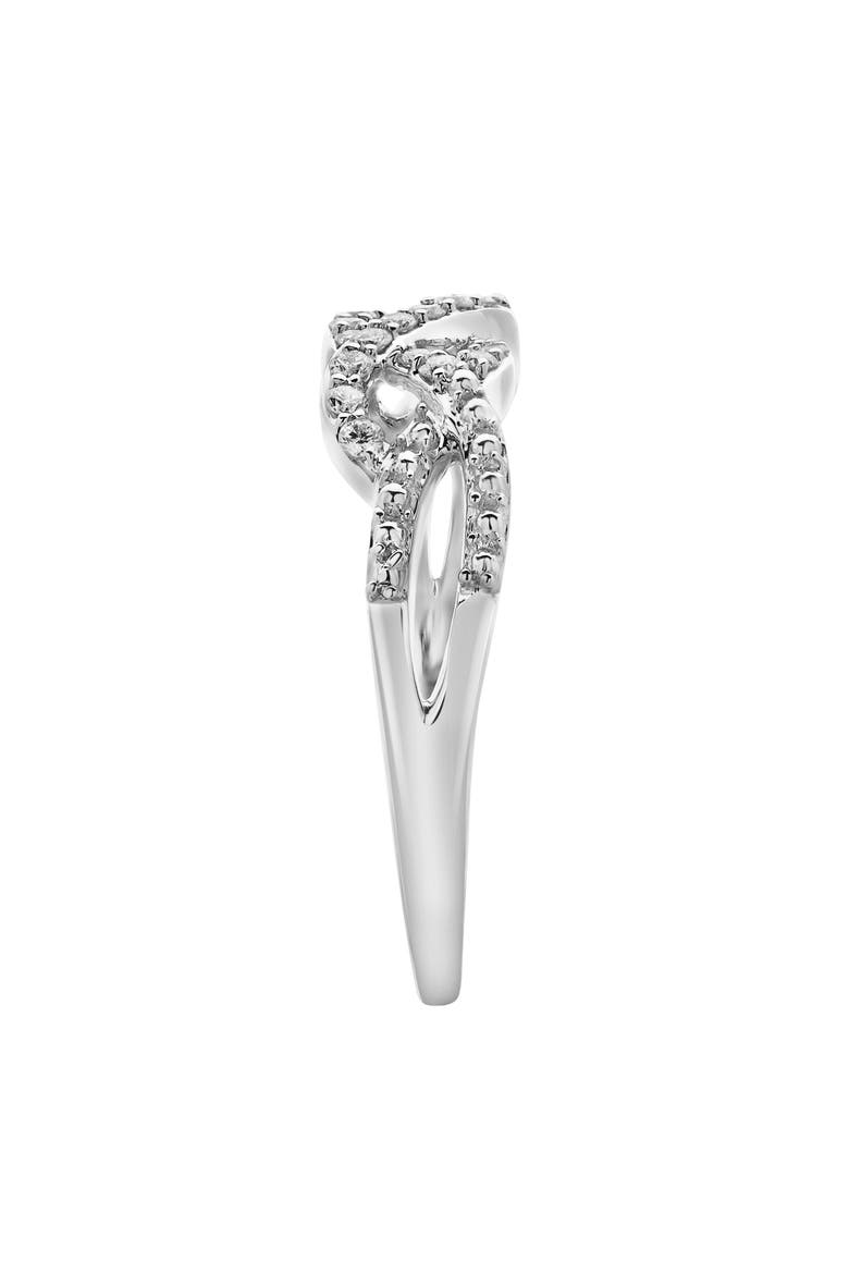 Solace 14K Gold Round Diamond Studded Infinity Ring - 0.21cts, Alternate, color, 14K White Gold