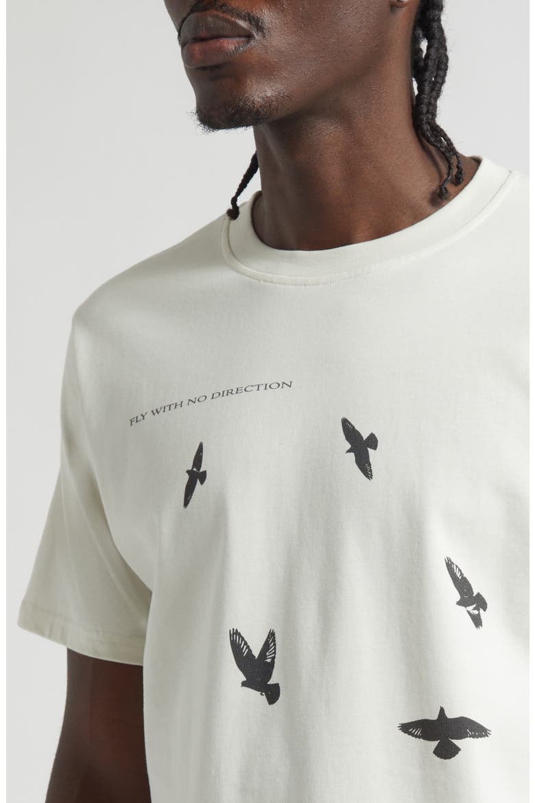 No Direction Organic Cotton Graphic T-Shirt, Alternate, color, CREME