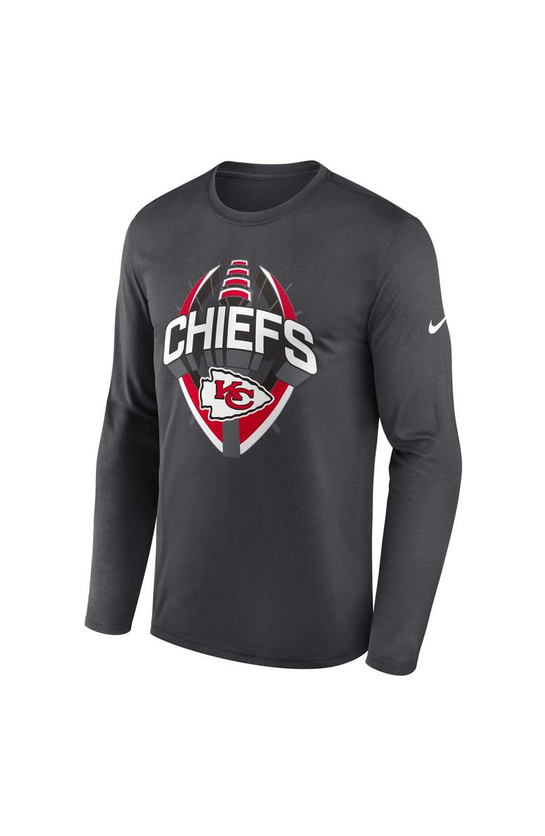 Nike Men's Nike Anthracite Kansas City Chiefs Primetime Legend Icon Performance Long Sleeve T-Shirt, Alternate, color, Anthracite