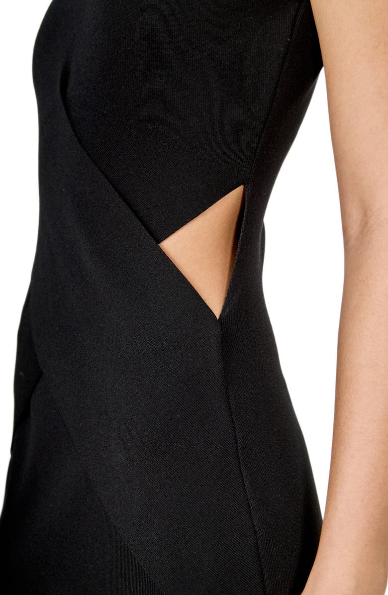 Endless Rose Cutout Detail Column Dress, Alternate, color, Black