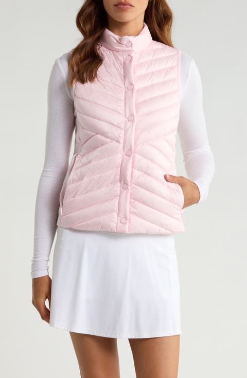 V Quilted Down Stretch Vest