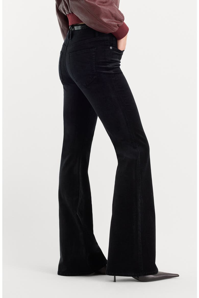 Good Legs Velvet Flare Leg Pants, Alternate, color, BLACK001