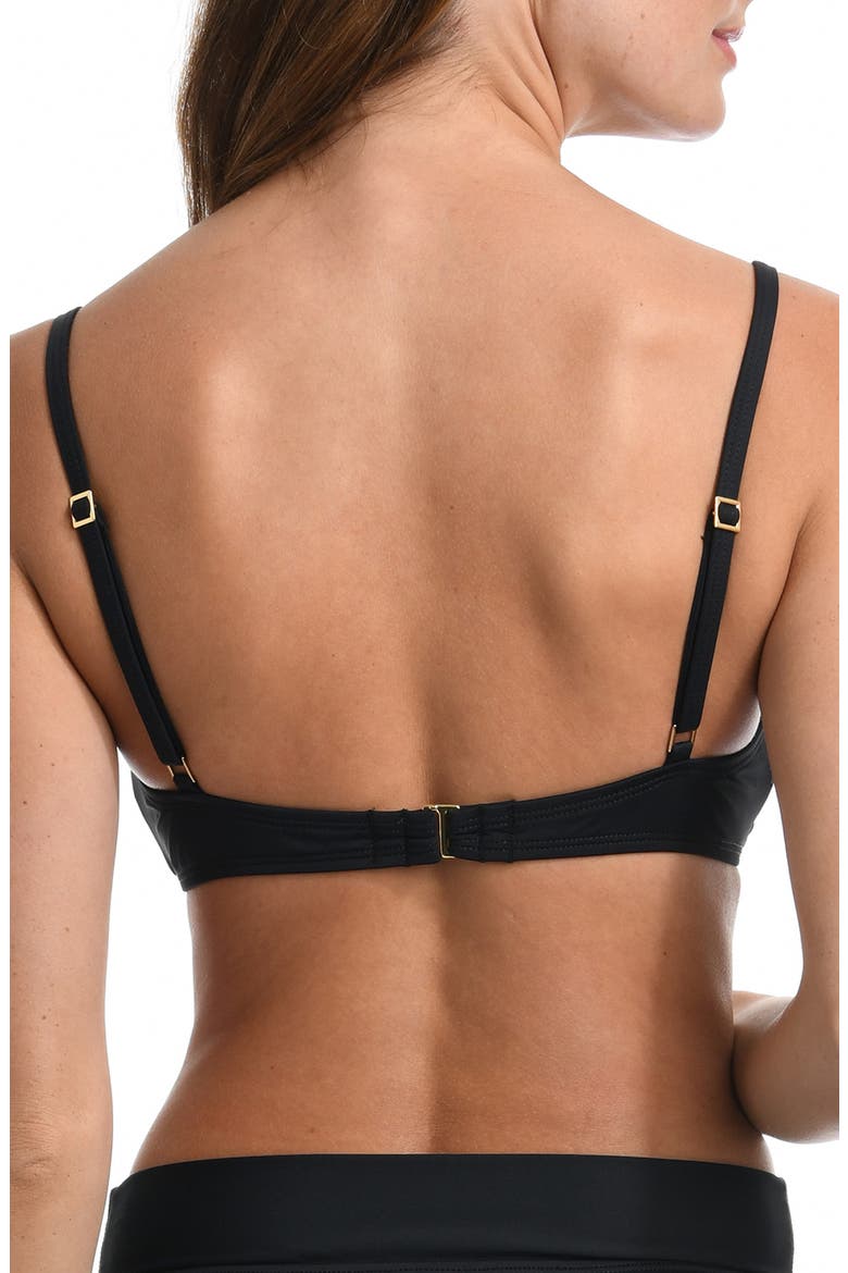Island Goddess Wrap Bikini Top, Alternate, color, BLACK