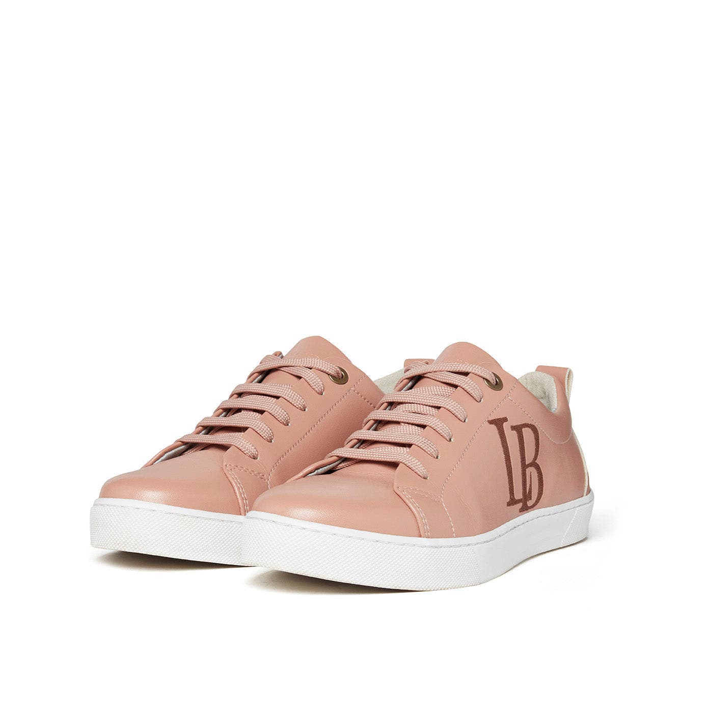 LB Nude Apple Leather Sneakers for Women, Alternate, color, Nude