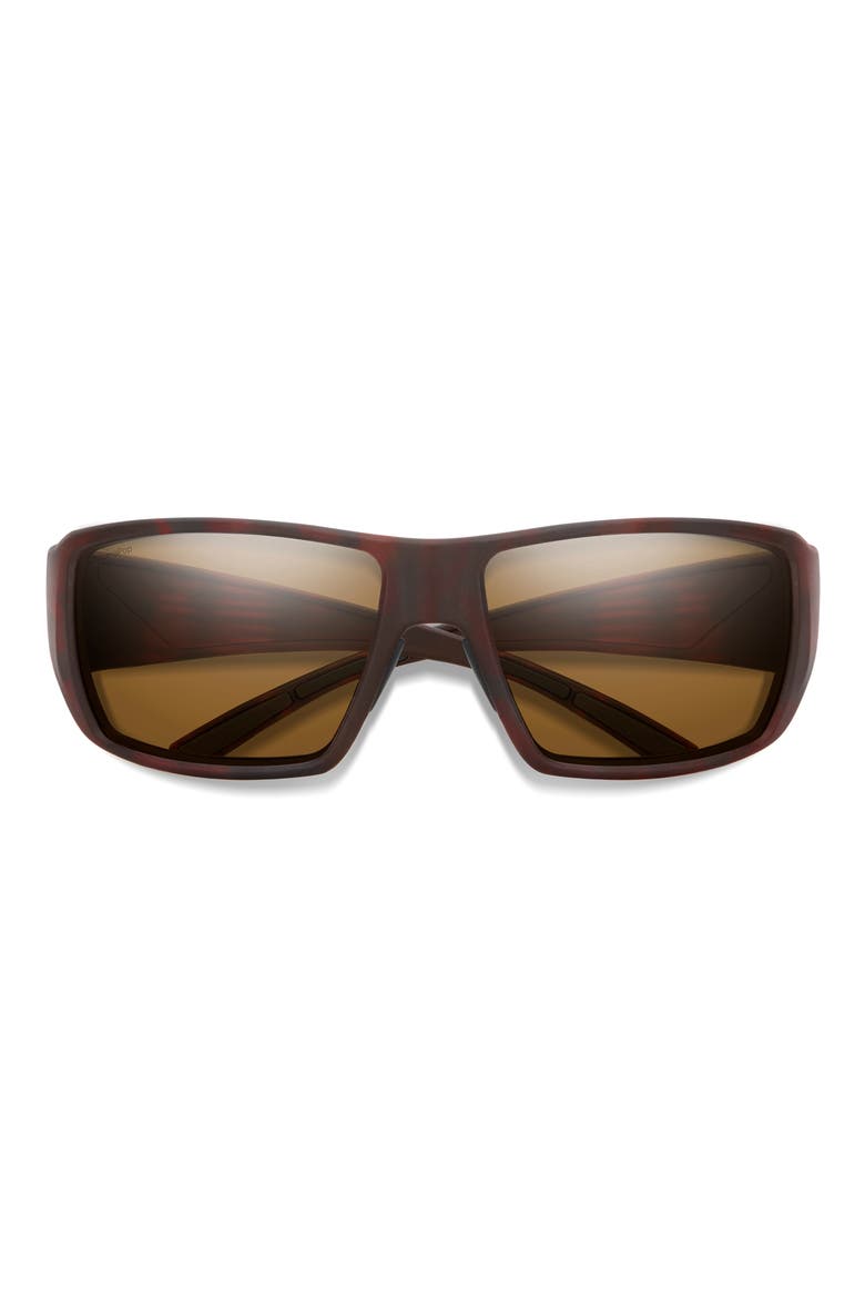 Guide's Choice 62mm Polarized Oversize Wraparound Sunglasses, Main, color, TORTOISE / GLASS BROWN
