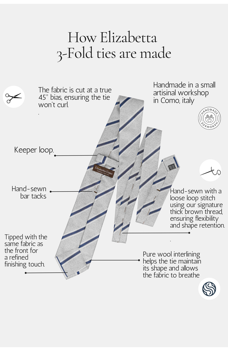 Elizabetta Montecarlo - Extra Long Silk Jacquard Tie for Men, Alternate, color, Champagne