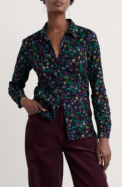 Larissa Printed Organic Cotton Button-Up Shirt