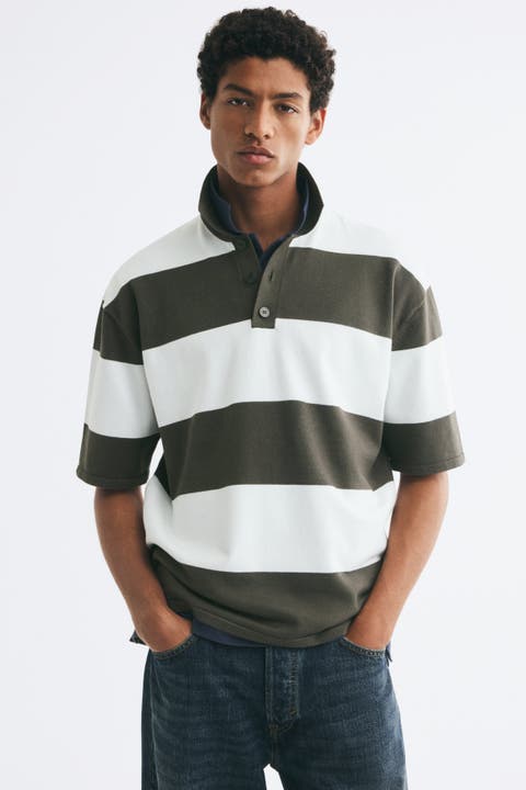 Loose-fit Fine-knit Polo Shirt