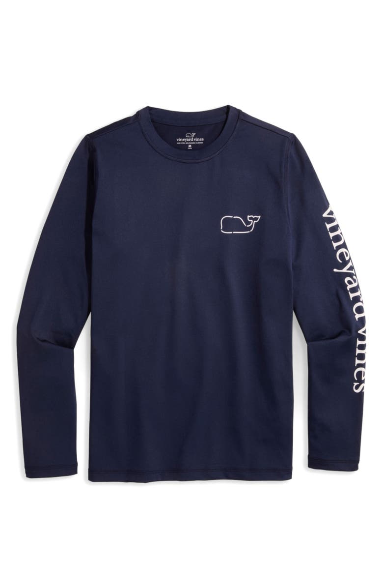 vineyard vines Kids' Harbor Long Sleeve Rashguard, Main, color, 
