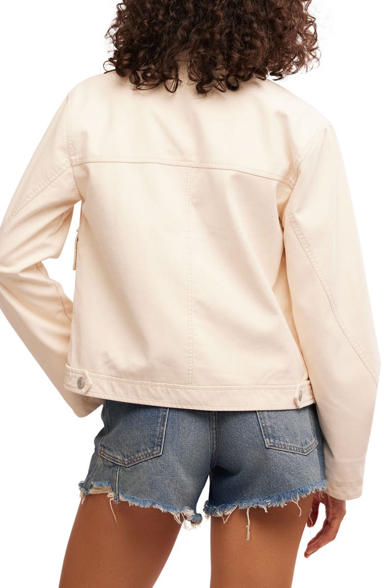 Free People Blair Faux Suede Jacket, Alternate, color, Sea Salt