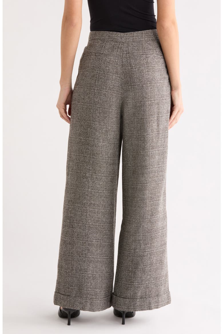 Lanie Wide Leg Pants, Alternate, color, GREY PLAID