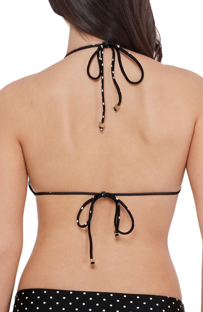 Steve Madden Triangle Bikini Top, Alternate, color, Raven Black