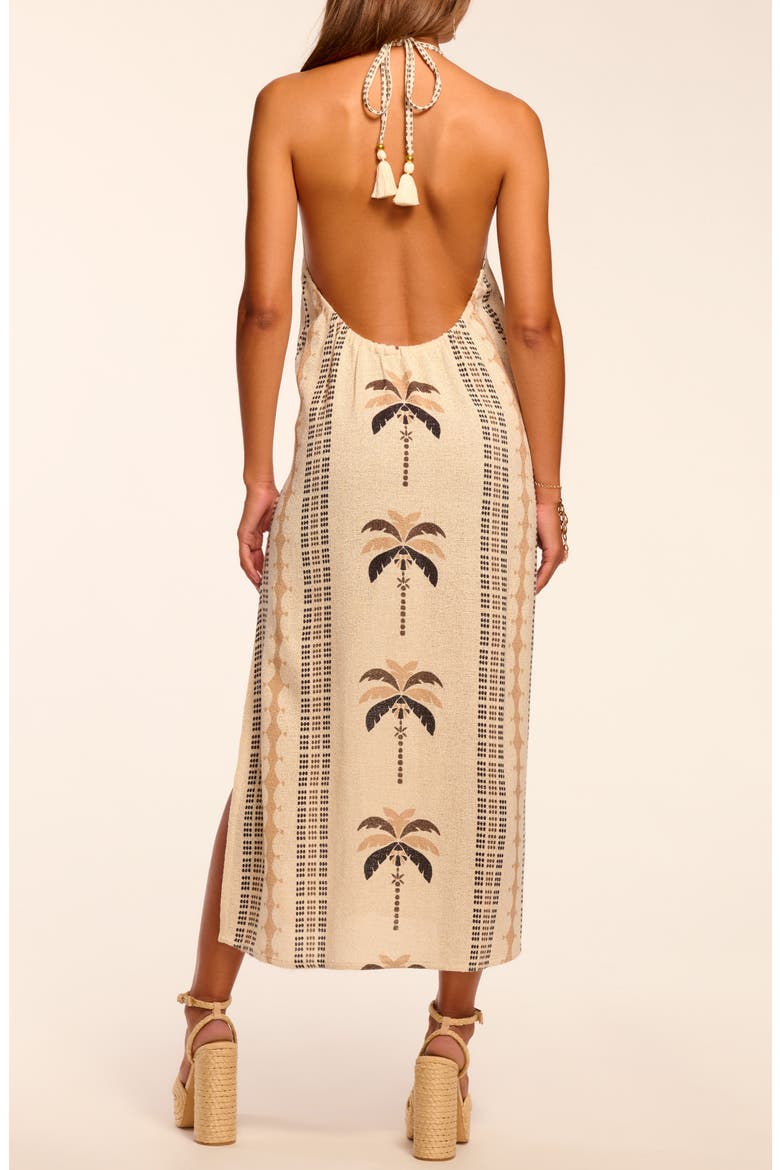 Gardenia Print Cover-Up Maxi Dress, Alternate, color, PALM PRINT