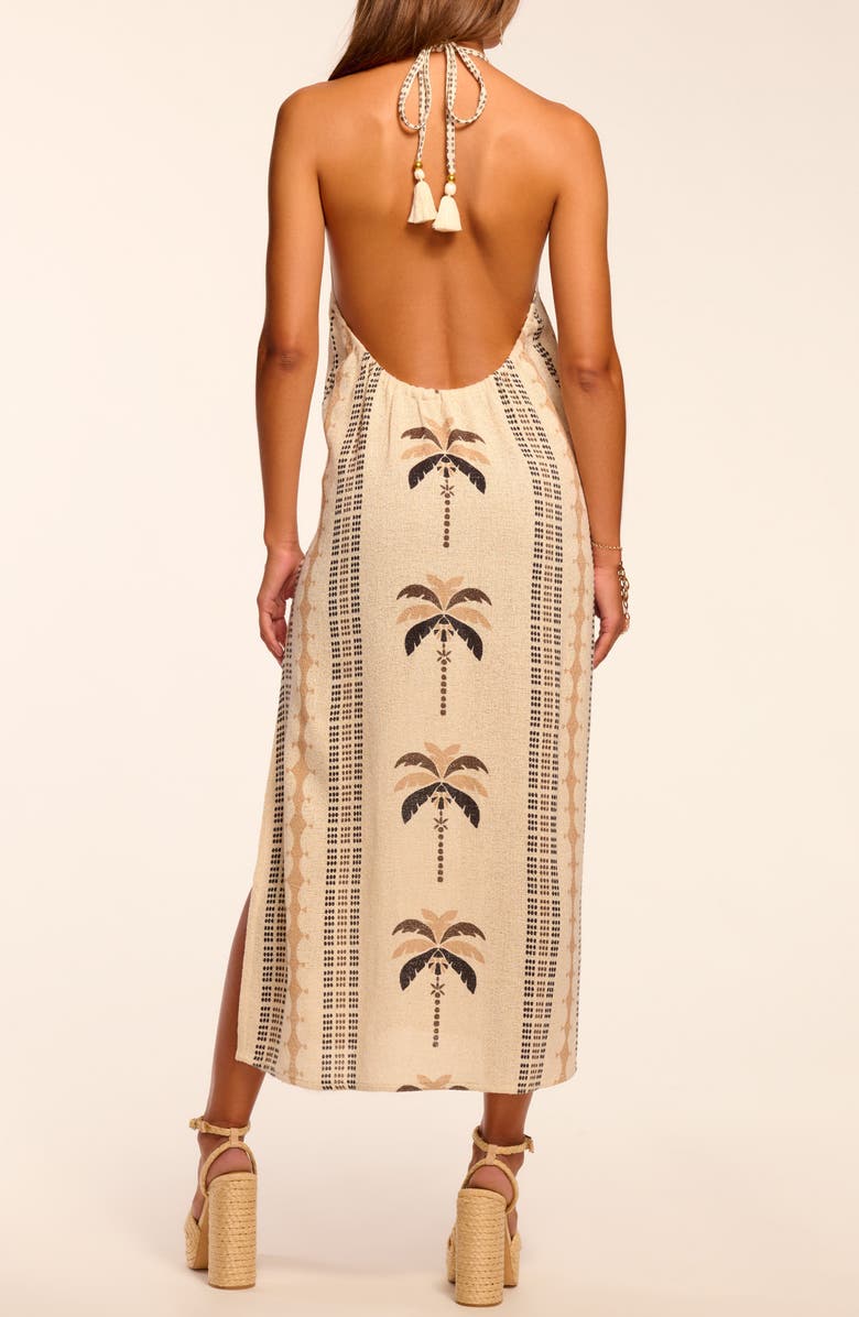 Ramy Brook Gardenia Print Cover-Up Maxi Dress, Alternate, color, Palm Print