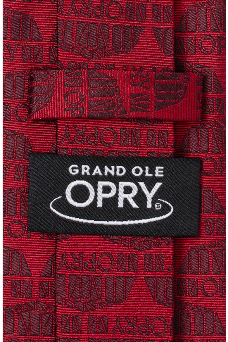Grand Ole Opry Auditorium Jacquard Silk Blend Neck Tie, Alternate, color, RED