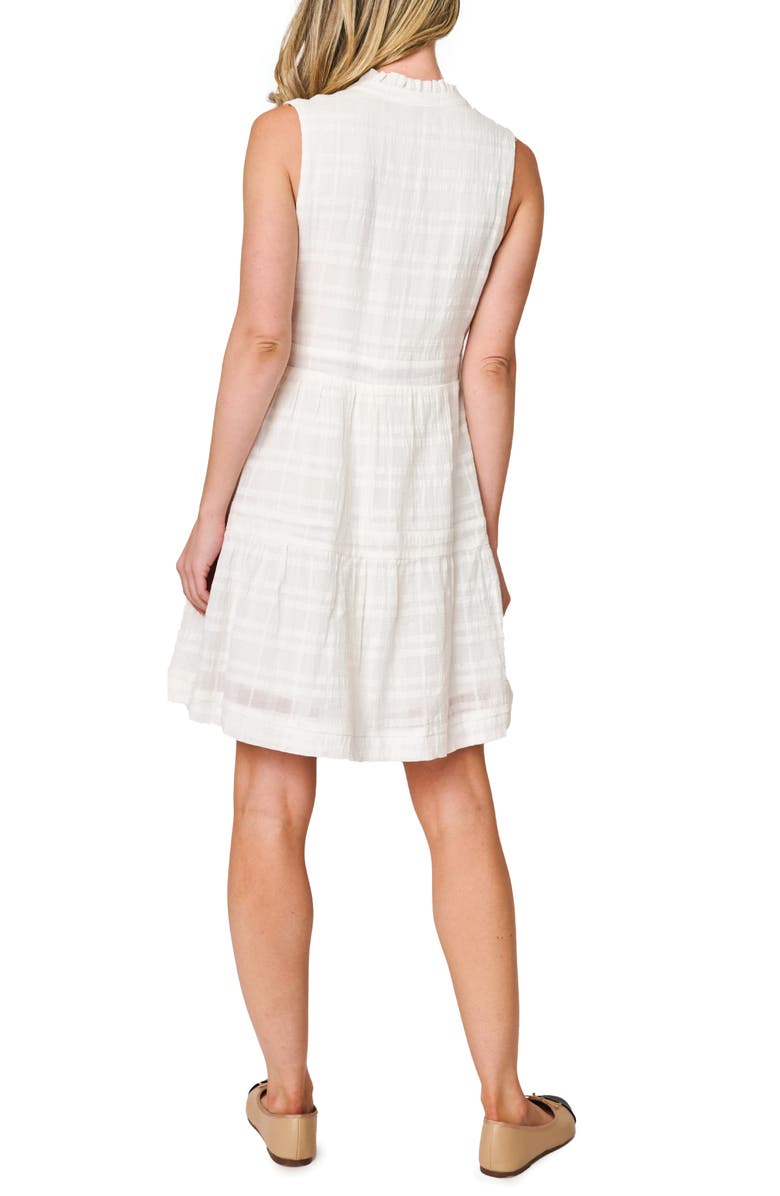 GIBSONLOOK Decked Out Sleeveless Cotton Dress, Alternate, color, White