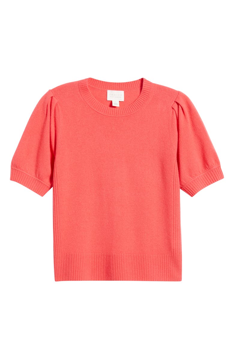 Caslon<sup>®</sup> Puff Sleeve Wool & Cashmere Sweater, Alternate, color, Pink Watermelon