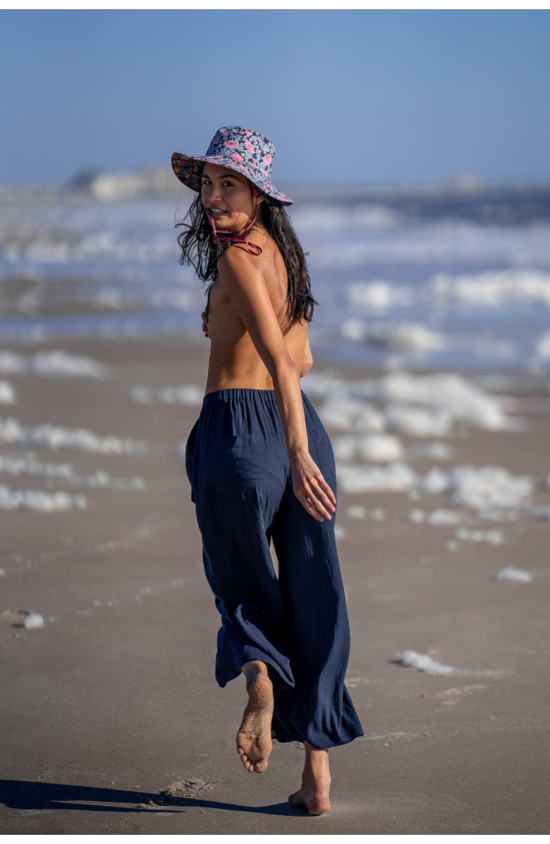 Ansea The Gauze Wide Leg Pant, Alternate, color, Navy