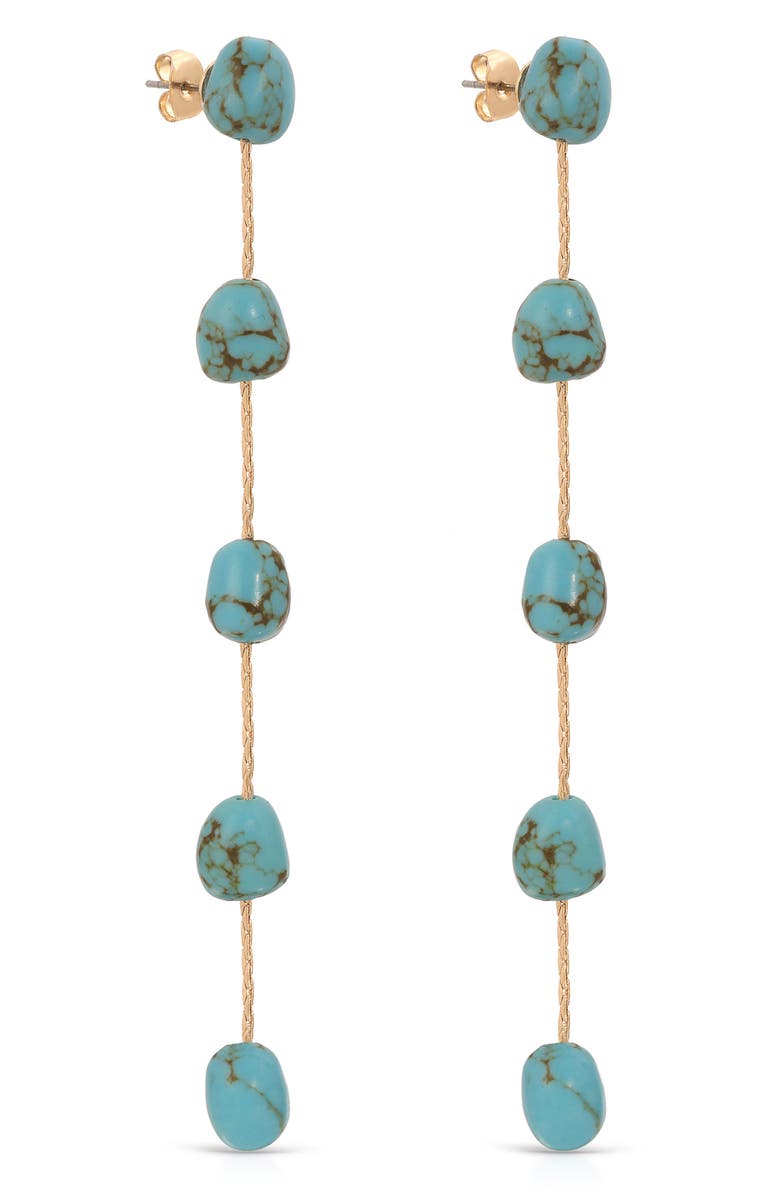 Ettika Dripping in Turquoise Drop Earrings, Main, color,