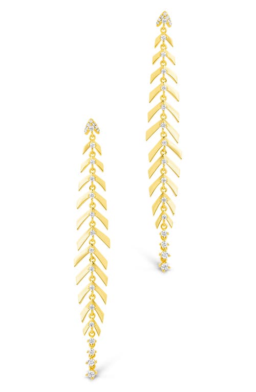Sterling Forever Gemma Cubic Zirconia Drop Earrings In Gold