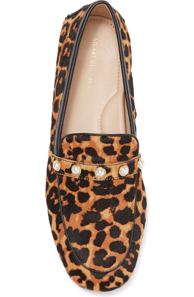 Stuart Weitzman Allpearls Faux Pearl Genuine Calf Hair Loafer, Alternate, color, Classic