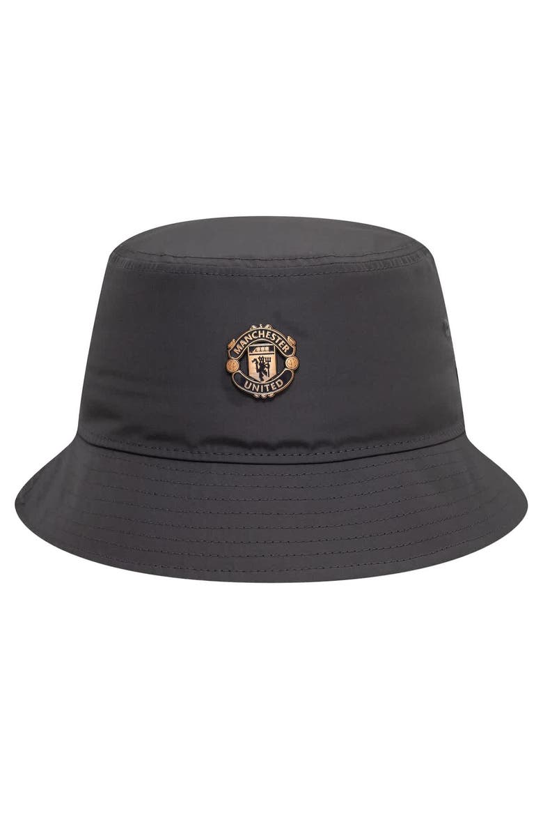 New Era Men's New Era Gray Manchester United Bronze Bucket Hat, Alternate, color,