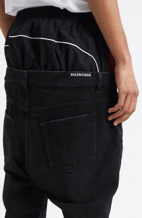 Balenciaga Layered Jeans In 6412 Midnight