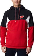 Columbia Men's Columbia Red Wisconsin Badgers Lodge Quarter-Zip Hoodie