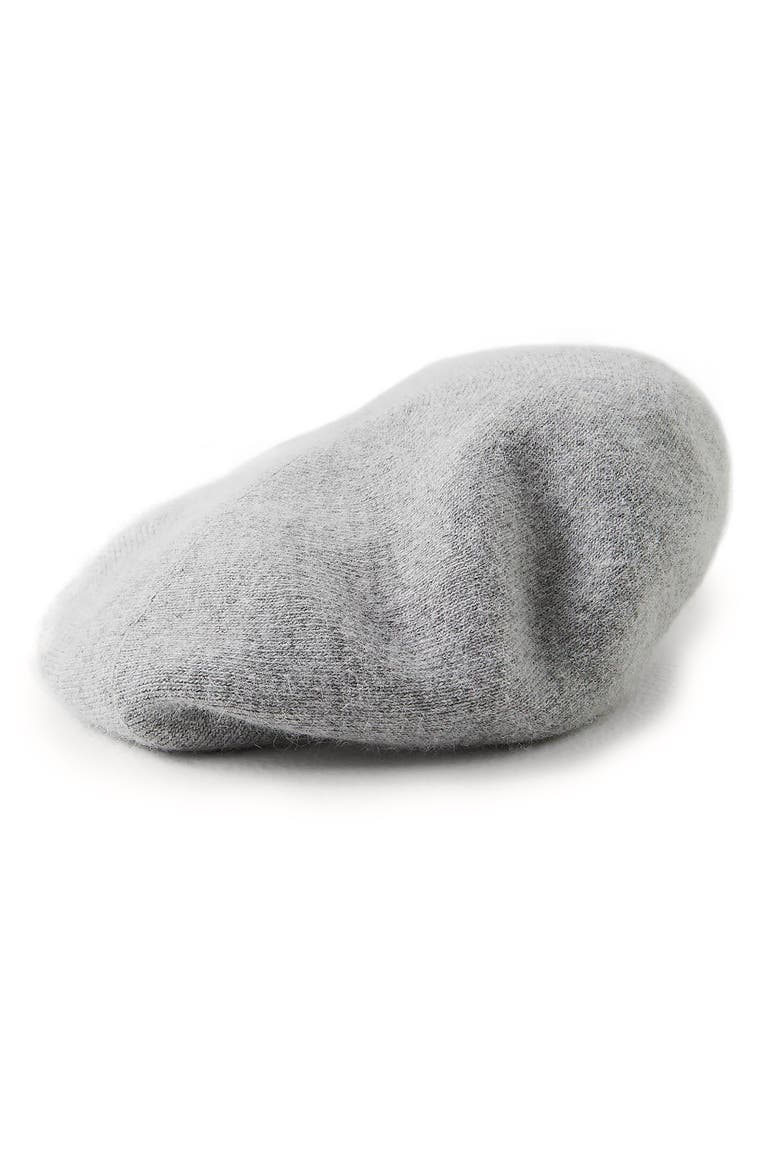 Faux Pearl Embellished Beret, Alternate, color, GREY