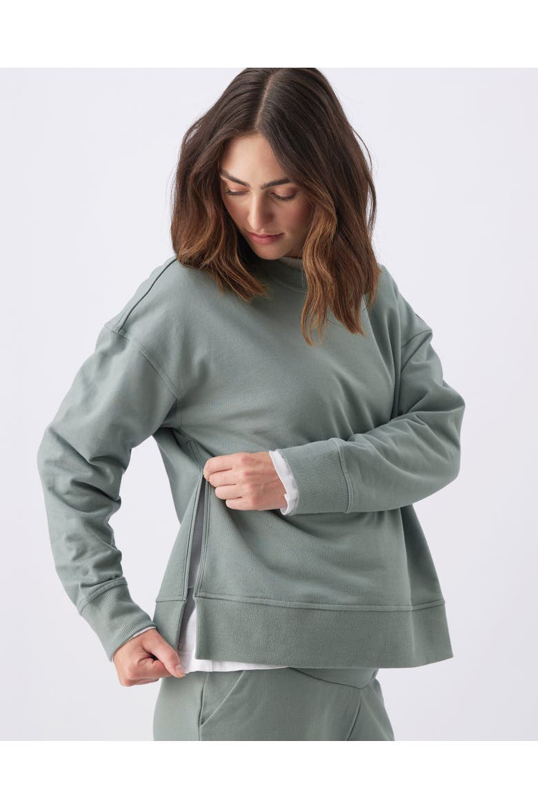 Relax Nursing Sweat Sage, Alternate, color, Green