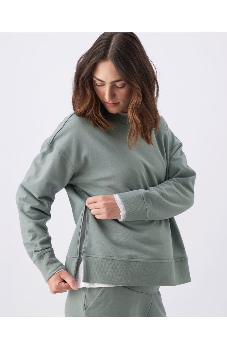 Ripe Maternity Relax Nursing Sweat Sage, Alternate, color, Green