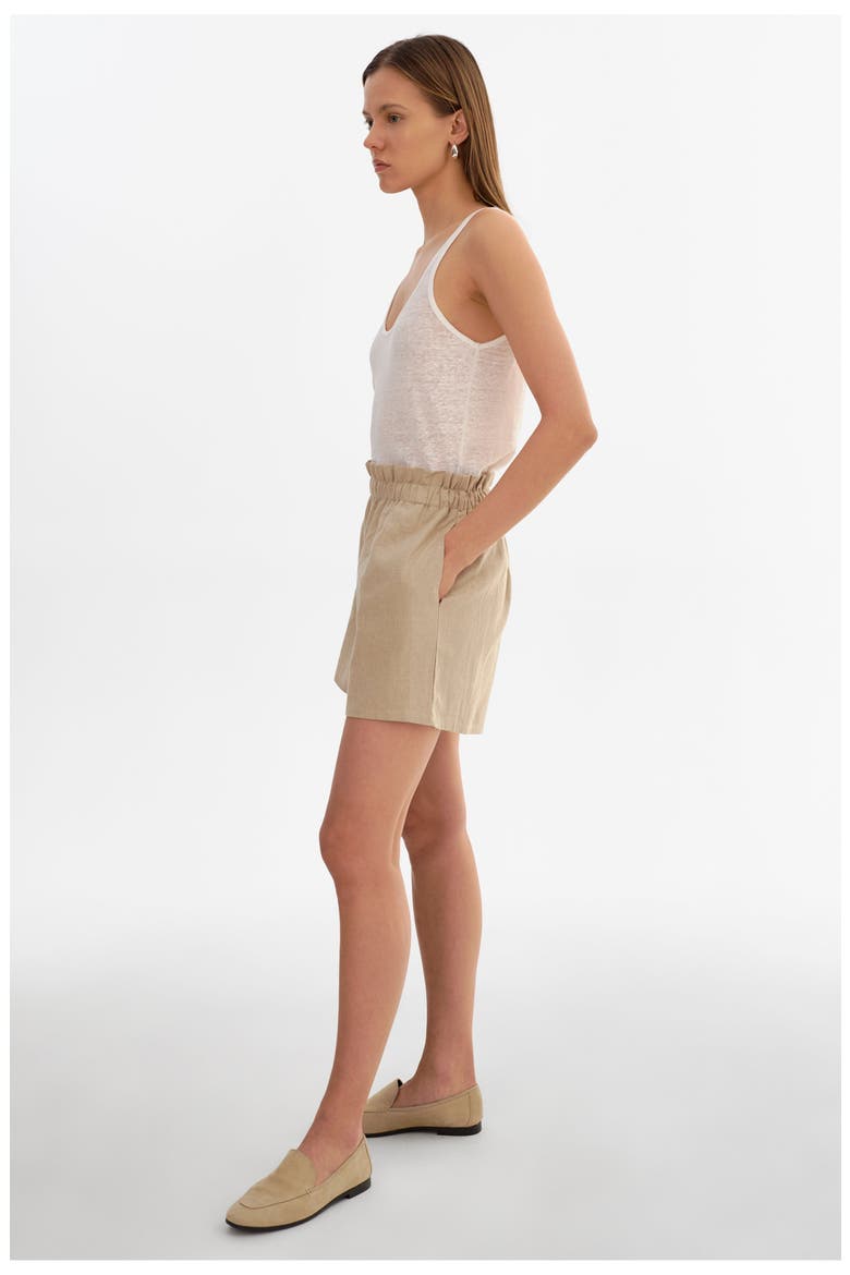 ILIA | Linen Shorts, Alternate, color, Beige