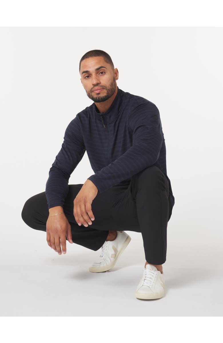 GLYDER Tahoe 1/4 Zip Up Marble, Alternate, color, Navy Stripe