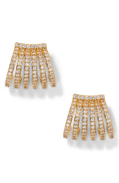 Gifted Cage Huggie Hoop Earrings