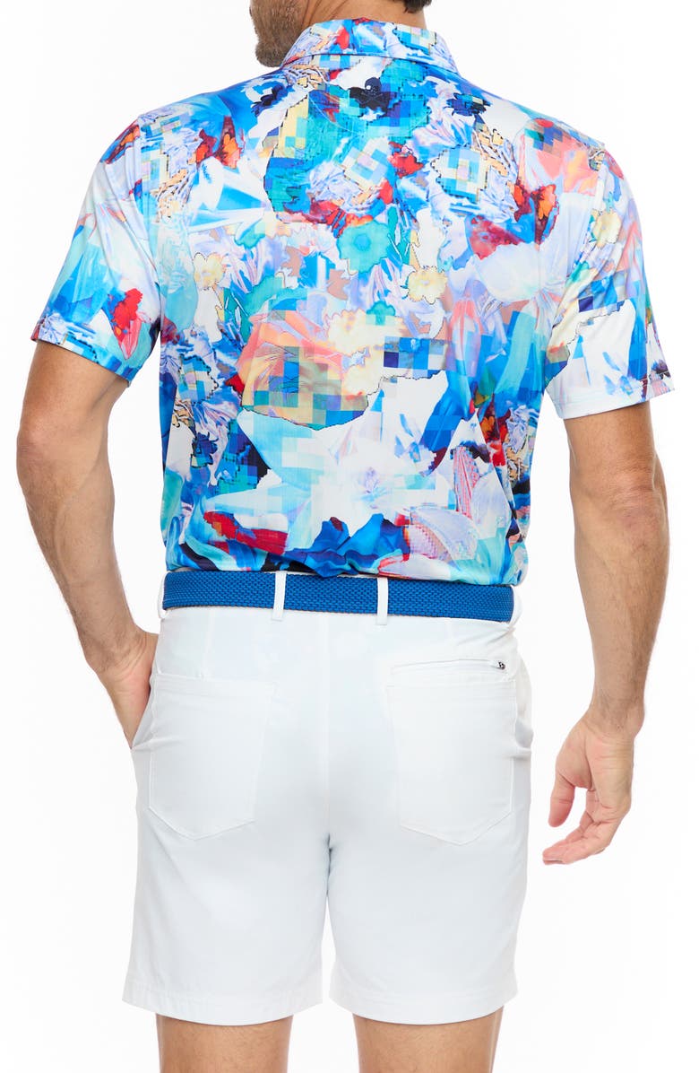 Robert Graham Wildflower Abstract Floral Print Performance Polo, Alternate, color, 