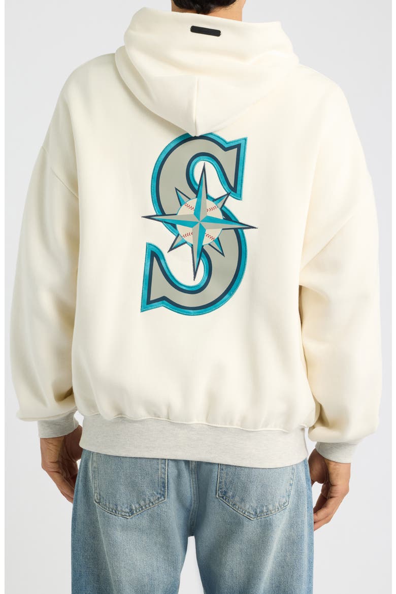 x MLB Seattle Mariners Sport Cotton Blend Graphic Hoodie, Alternate, color, CREAM WHITE